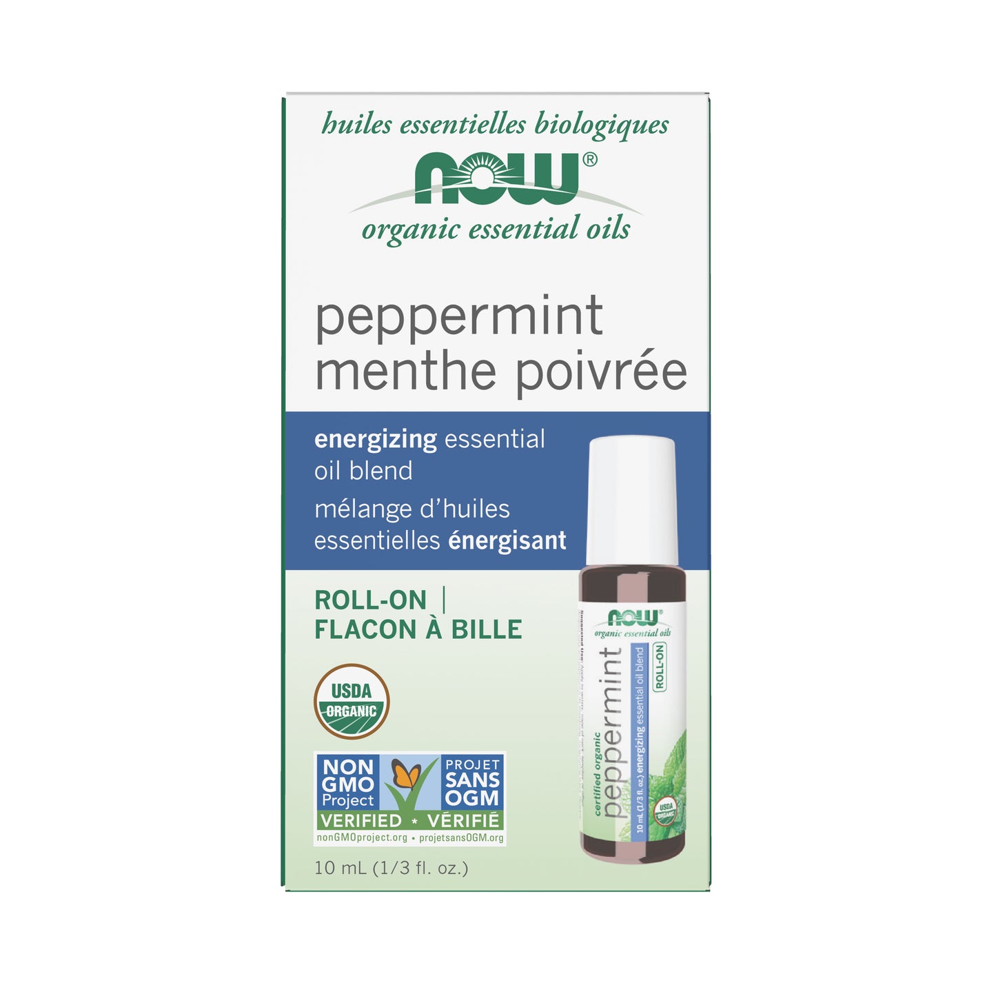 Peppermint Essential Oil Blend, Organic Roll-On - 10 mL