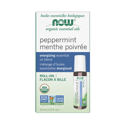 Peppermint Essential Oil Blend, Organic Roll-On - 10 mL