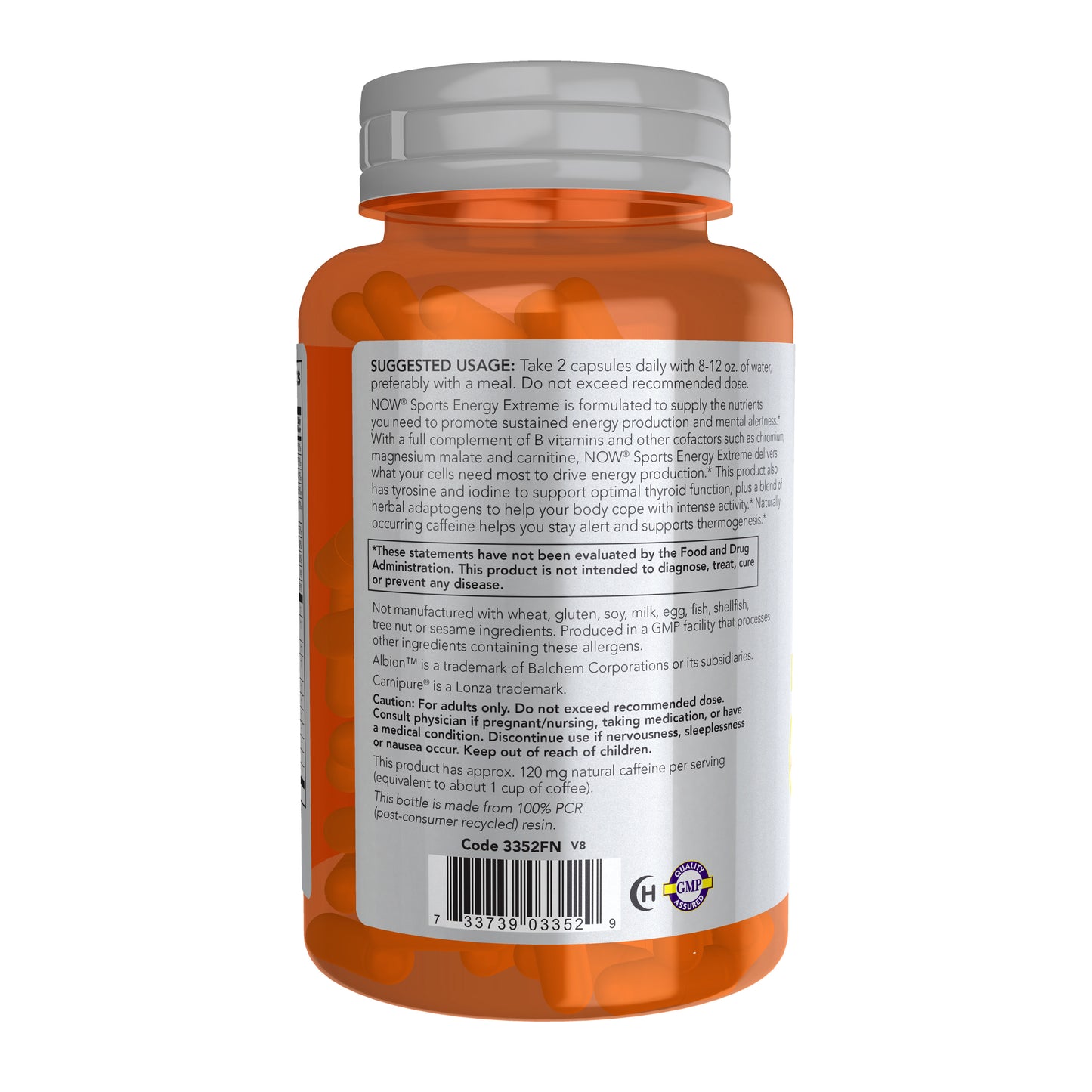 NOW Sports Energy Extreme Energy Production 90 Capsules