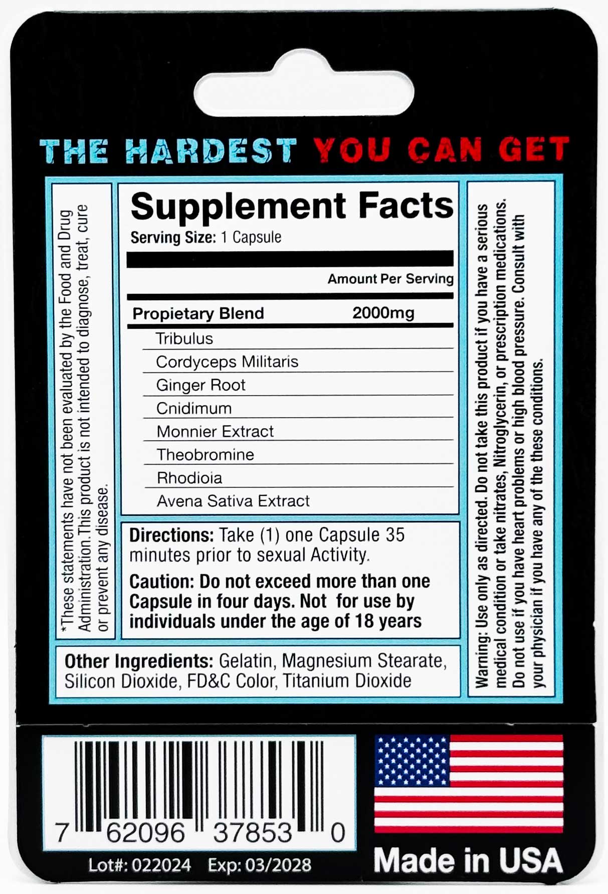 The Horn 10K single herbal vitality capsule close up