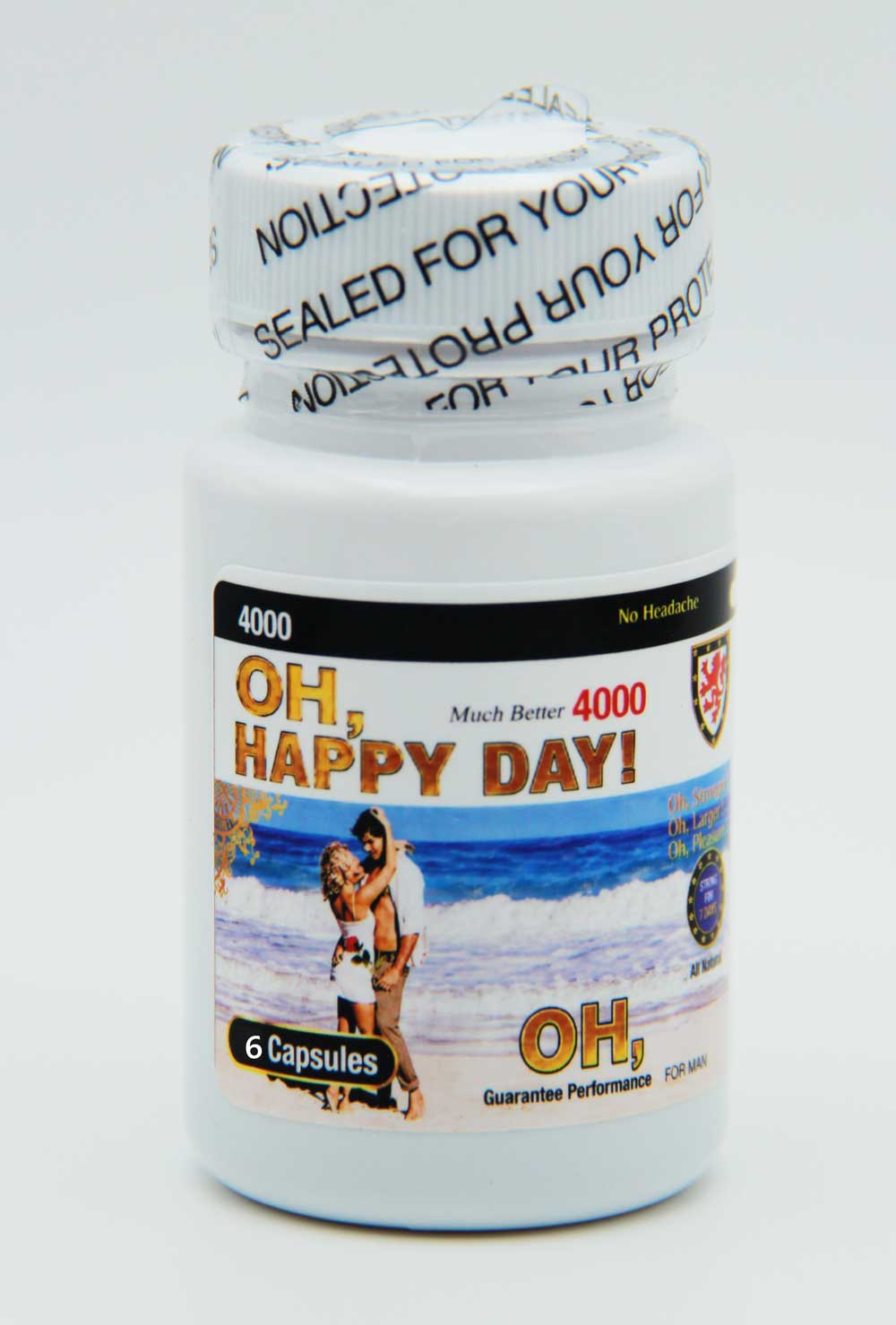 Oh Happy Day 4000 Herbal Dietary Supplement 6 Capsules