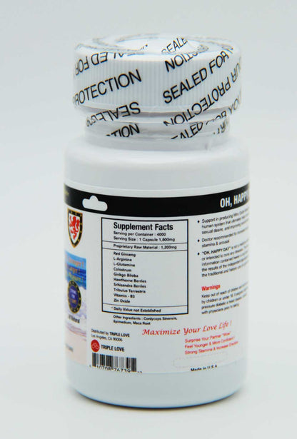 Oh Happy Day 4000 Herbal Dietary Supplement 6 Capsules
