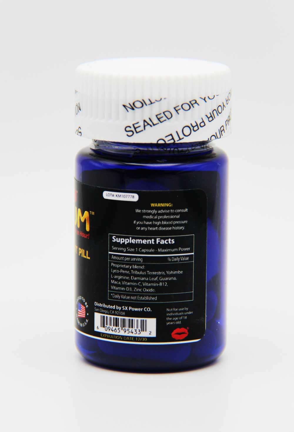 Red Lips 6 Capsule Bottle