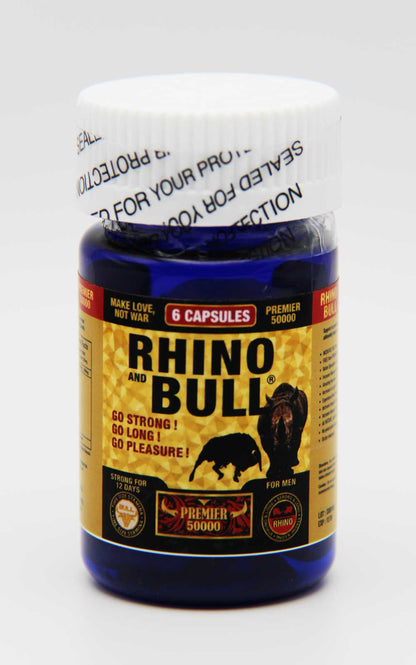 Rhino & Bull Premier 50000 Men's Vitality Formula 6 Capsules