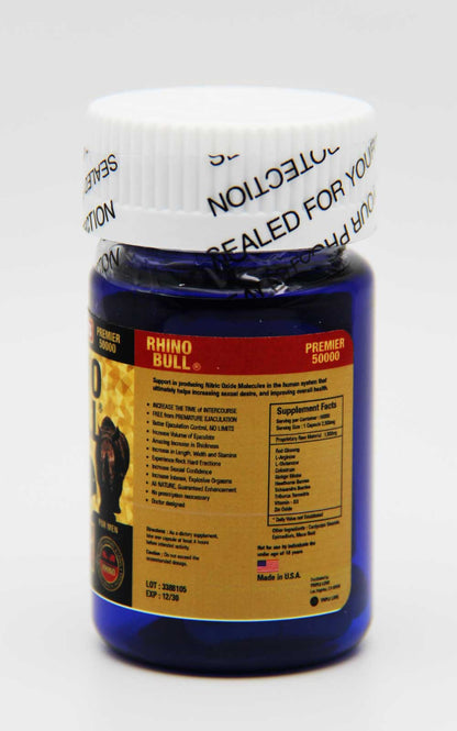 Rhino & Bull Premier 50000 Herbal Wellness Supplement