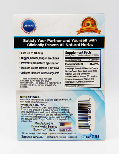 Super Max Honey Plus Power 25000IU Combo Male Enhancement Blue