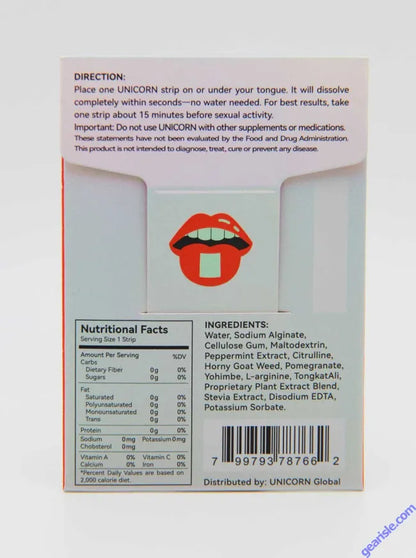 Unicorn Strip 25000 Men's Performance Support Oral Strips