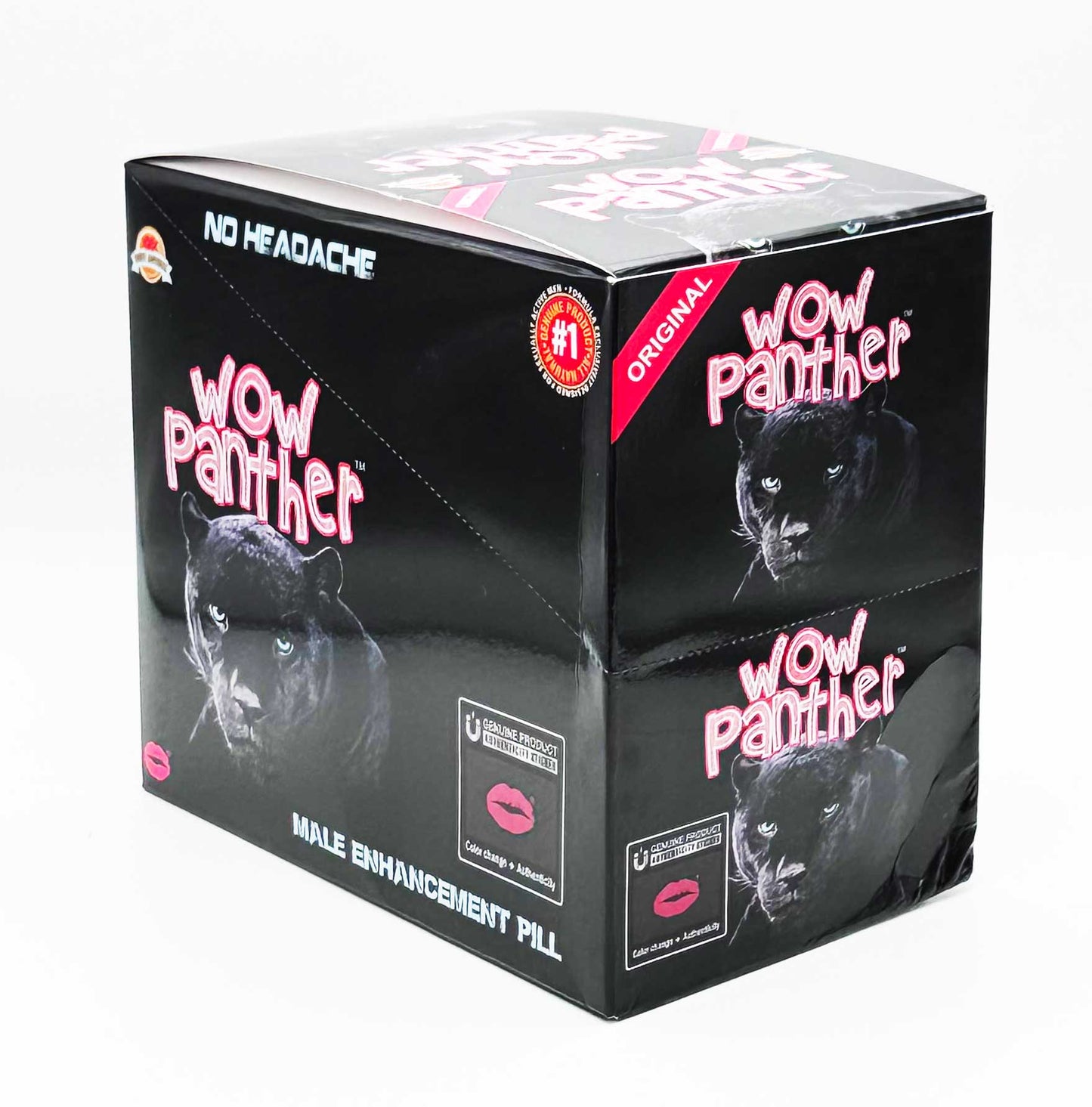 Supplement facts label for Wow Panther showing L-Arginine and Yohimbe ingredients