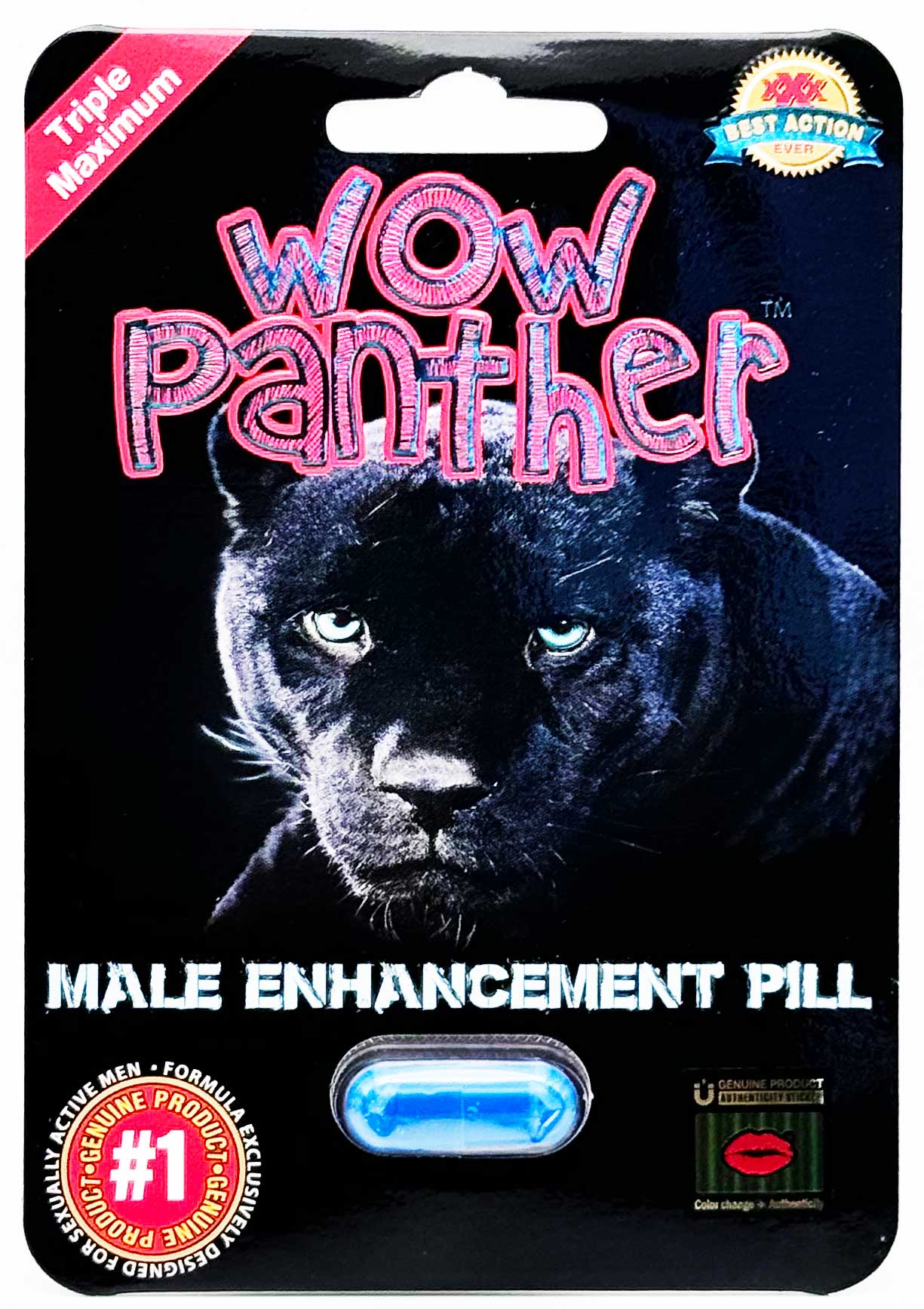 Wow Panther Male Enhancement Capsules front packaging